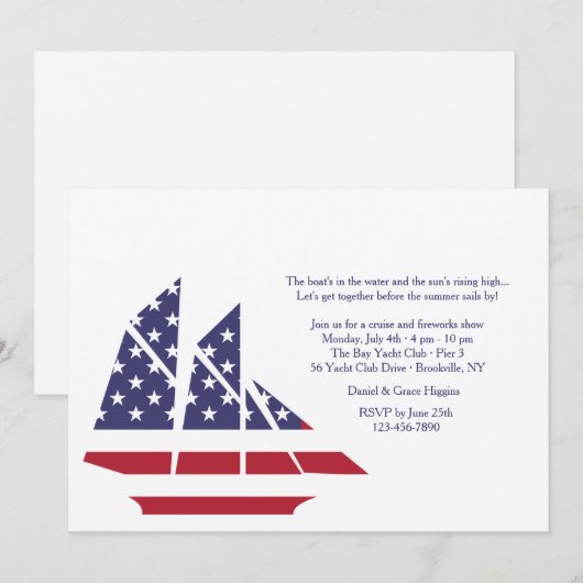 アメリカの誇り 招待状 (正面/裏面)