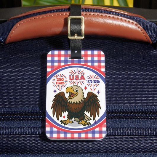アメリカの誇り - 250周年記念 アメリカ 1776-2026 ラゲッジタグ (正面インサイチュ2)