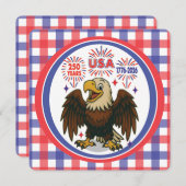 アメリカの誇り - 250周年記念・1776-2026 招待状 (正面/裏面)