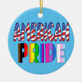 アメリカの誇り - LGBTQ+ アメリカプライド月間 7月4日 セラミックオーナメント