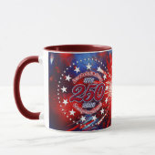 アメリカの誕生日セミクワイングラフィック花火 マグカップ (左)