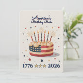 アメリカの誕生日パーティ 1776-2026 招待状 (スタンド正面)