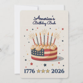 アメリカの誕生日パーティ 1776-2026 招待状