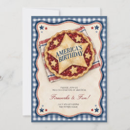 アメリカの誕生日 7月4日パイパーティーのご招待 招待状