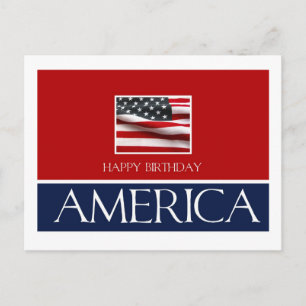 アメリカの誕生日 7月4日 ポストカード