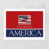アメリカの誕生日 7月4日 ポストカード (正面)