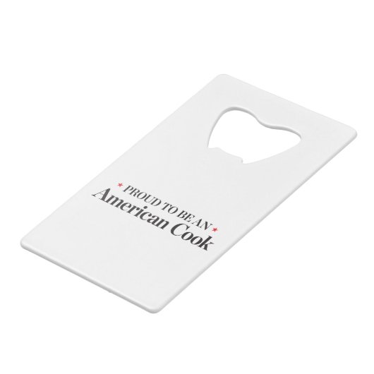 アメリカの調理師があること誇りを持った クレジットカード栓抜き (裏面アングル)