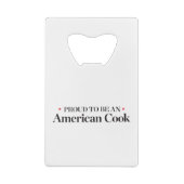 アメリカの調理師があること誇りを持った クレジットカード栓抜き (裏面)