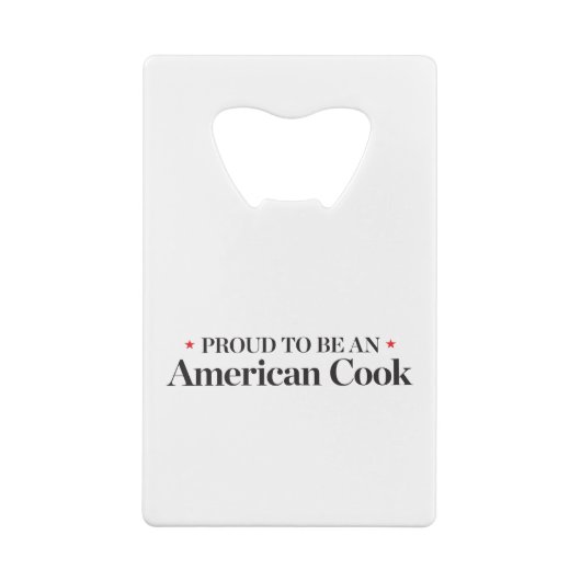 アメリカの調理師があること誇りを持った クレジットカード栓抜き (裏面)