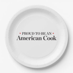アメリカの調理師があること誇りを持った ペーパープレート