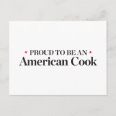 アメリカの調理師があること誇りを持った ポストカード (正面)