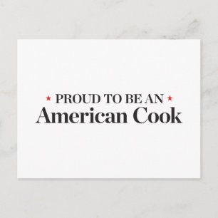 アメリカの調理師があること誇りを持った ポストカード