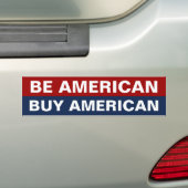 アメリカの買物のアメリカ人があって下さい バンパーステッカー (車上)