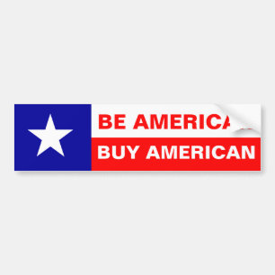 アメリカの買物のアメリカ人があって下さい バンパーステッカー