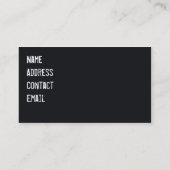 アメリカの赤いスポーツ・カー 名刺 (裏面)