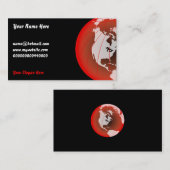 アメリカの赤い地球、ここのあなたの名前、 名刺 (正面/裏面)