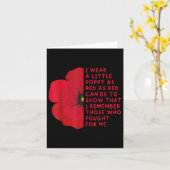 アメリカの赤い愛国心の象徴として小さなポピーを身に着ける カード (黄色い花)