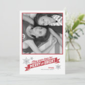 アメリカの赤い玄関ひさしの休日の写真カード シーズンカード (スタンド正面)