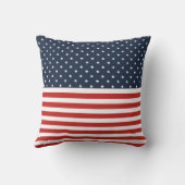 アメリカの赤く白くおよび青の米国旗 クッション (裏面)