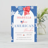 アメリカの赤ちゃん　4th of July　一歳の誕生日 招待状 (スタンド正面)