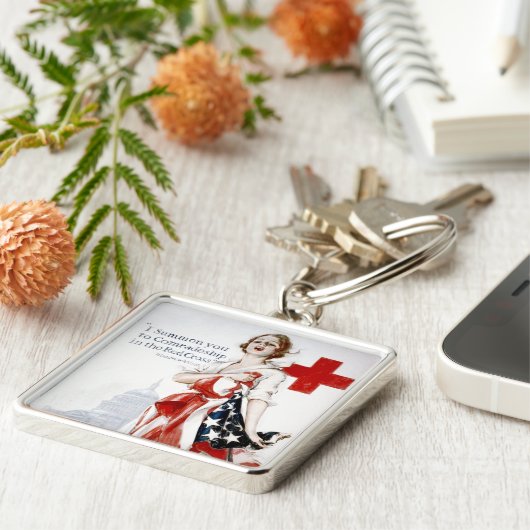 アメリカの赤十字のヴィンテージの第1次世界大戦ポスター キーホルダー (側面)