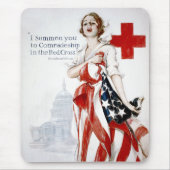 アメリカの赤十字のヴィンテージの第1次世界大戦ポスター マウスパッド (正面)