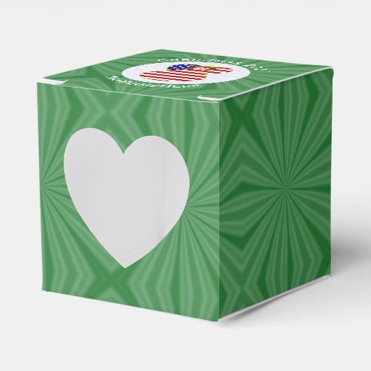 アメリカの赤毛の天使のクリスマスフラグカスタマイズギフト フェイバーボックス (正面サイド)