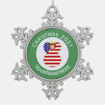 アメリカの赤毛の天使のクリスマスフラグカスタマイズ済み