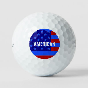 アメリカの赤白青愛国的おもしろい ゴルフボール