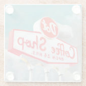 アメリカの路傍|の喫茶店の印 ガラスコースター (裏面)