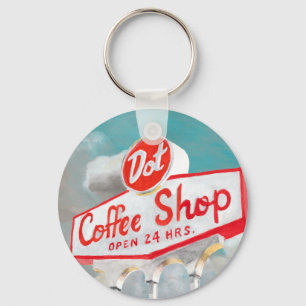 アメリカの路傍 の喫茶店の印 キーホルダー