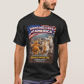 アメリカの踊る猫 おかしいダンスの週末のエネルギー Tシャツ