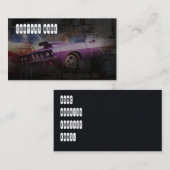 アメリカの車のでクラシックなピンク筋肉車 名刺 (正面/裏面)