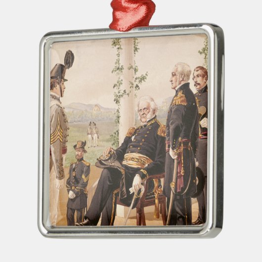 アメリカの軍隊のユニフォーム メタルオーナメント (左)