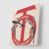 アメリカの軍隊のロゴ第90部 スクエア壁時計 (傾斜)