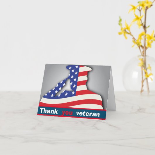 アメリカの軍隊、退役軍人に感謝します、退役軍人の日 カード (黄色い花)