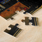 アメリカの輸送トラックが休息に引っ張り上げられた ジグソーパズル (側面)