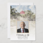 アメリカの農村での赤い納屋の死のお祝いの場 招待状 (正面)