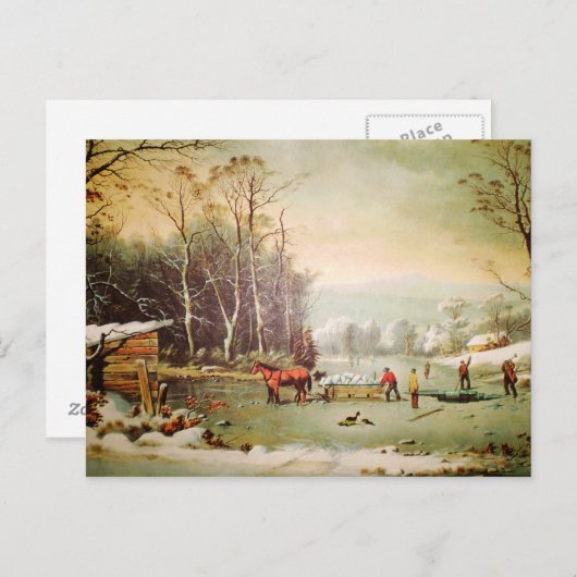 アメリカの農村風景｜アイスを受け取るポストカード ポストカード (正面/裏面)