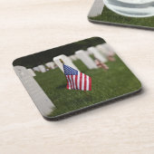 アメリカの退役軍人の墓の米国旗 コースター (左側)