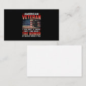 アメリカの退役軍人アイ・ア・ア・ヒーロー 名刺 (正面/裏面)