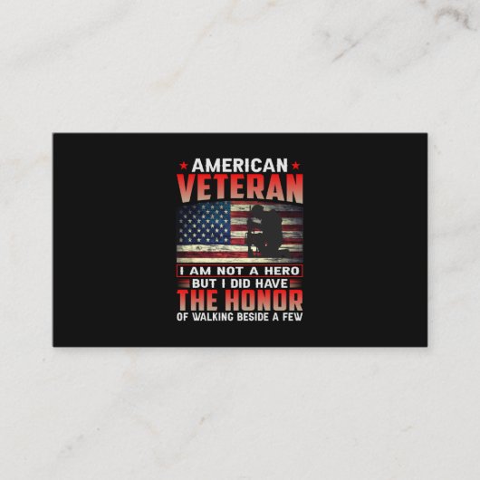 アメリカの退役軍人アイ・ア・ア・ヒーロー 名刺 (正面)