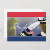 アメリカの退役軍人アート 赤白青のストライプ ポストカード (正面/裏面)