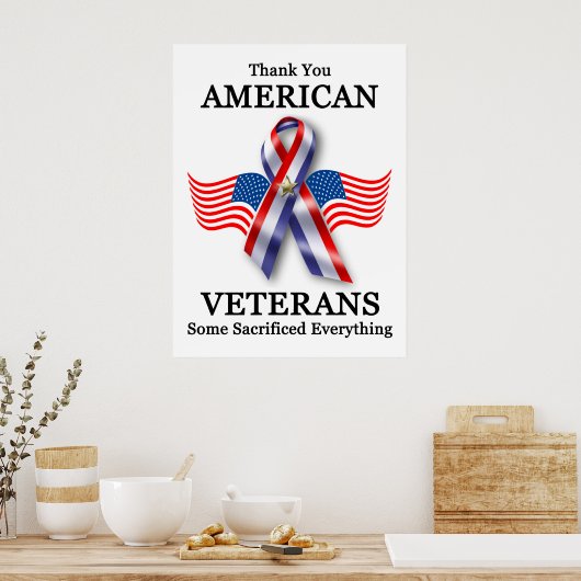アメリカの退役軍人：何かを犠牲にした！ ポスター (キッチン)