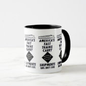 アメリカの速い列車は明白な鉄道を運びます マグカップ (正面右)