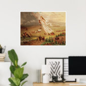 アメリカの進歩 – マニフェストの運命[1873] ポスター (ホームオフィス)