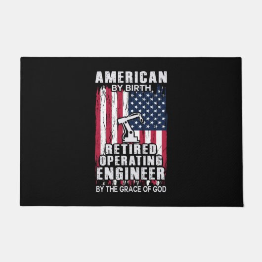 アメリカの運用退職したエンジニア ドアマット (正面)