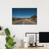 アメリカの道路風景写真 ポスター (ホームオフィス)