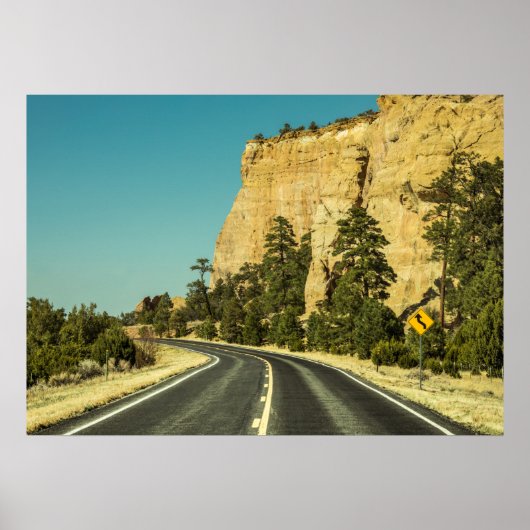 アメリカの道路風景写真 ポスター (正面)