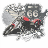 アメリカの道 ルート66 モーターサイクルツアー シール (正面)